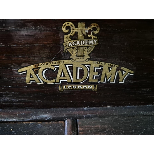 369 - Early/mid 20thC Academy cabinet record player with period records