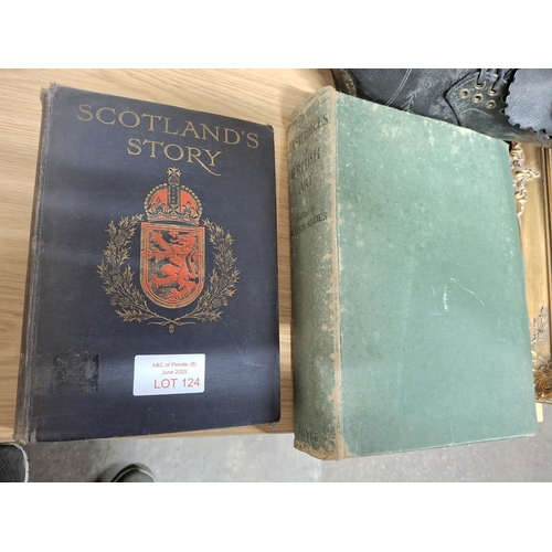 124 - Two 20thC large hardback books, Scotland's Story and Masterpieces of British Art (2)