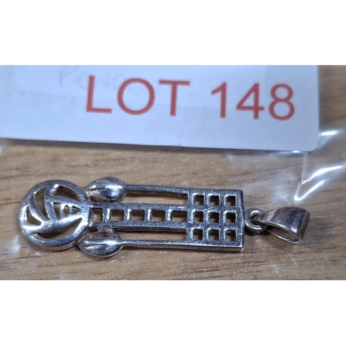 148 - Charles Rennie Mackintosh silver pendant