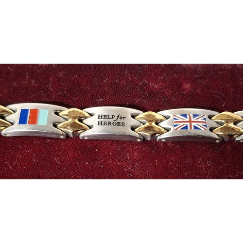 149 - Help for Heroes stainless steel bracelet in a Gerrards jewellery box