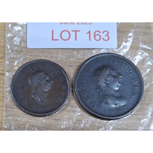 163 - Two George III copper coins - both fine condition (2)