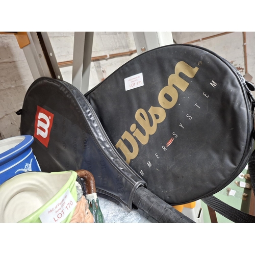 171 - Two Wilson tennis rackets in associated covers (2)