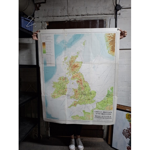 172 - 1950s school wall map of Britain