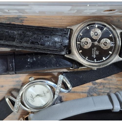 Boxed Seconda gents watch with gilt metal mesh strap together with five ...