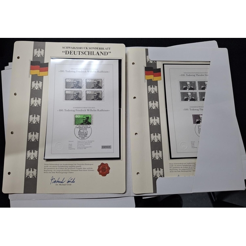 173 - Five folders of German used stamp sets containing the same stamps (5)