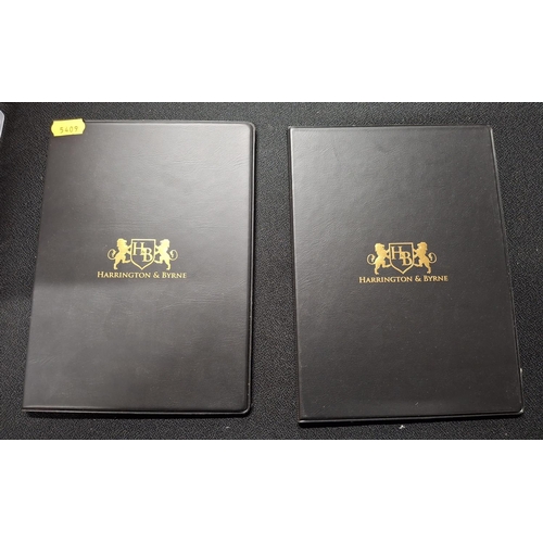 175 - Two Harrington & Byrne folders, both containing used QV surface printed GB stamps