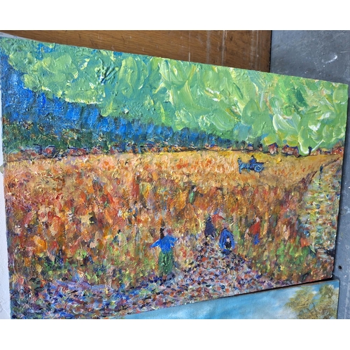 216 - Two various oil paintings by 2 different artists (2)