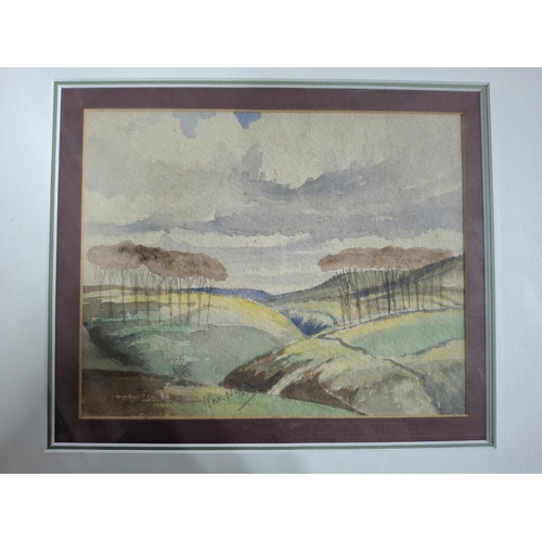 219 - John Northcote Nash (British 1893-1977) 1920s/30s landscape watercolour, framed and glazed