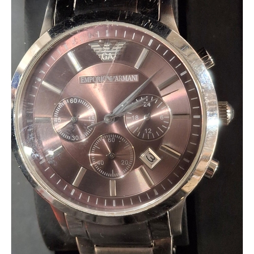 253 - Emporio Armani gents boxed wristwatch
