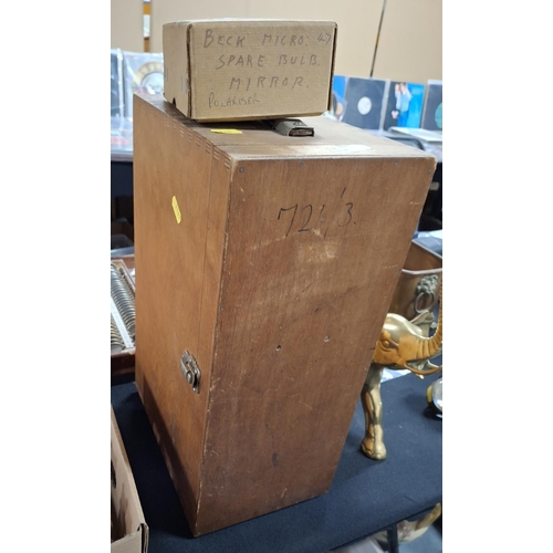 260 - Boxed Vickers Mia microscope etc.