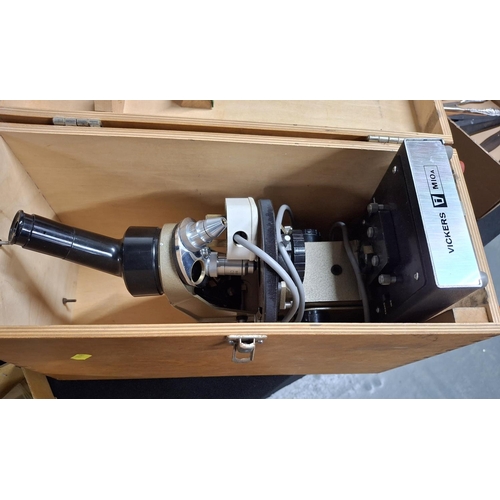 260 - Boxed Vickers Mia microscope etc.