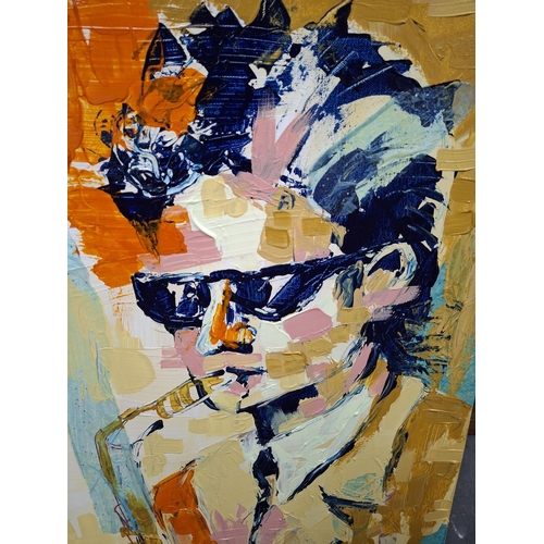 350 - Hazel Gibbons (20-21stC) acrylic on canvas 