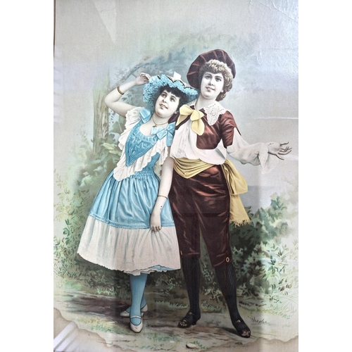390A - Pair of good quality Victorian prints of young couples, both framed (2)