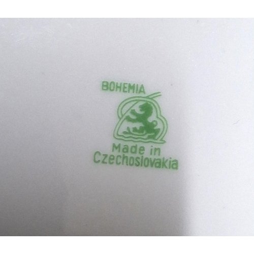 404A - Bohemia of Czechoslovakia porcelain part-tea coffee set to include a coffee pot, 2 milk jugs, 2 suga... 