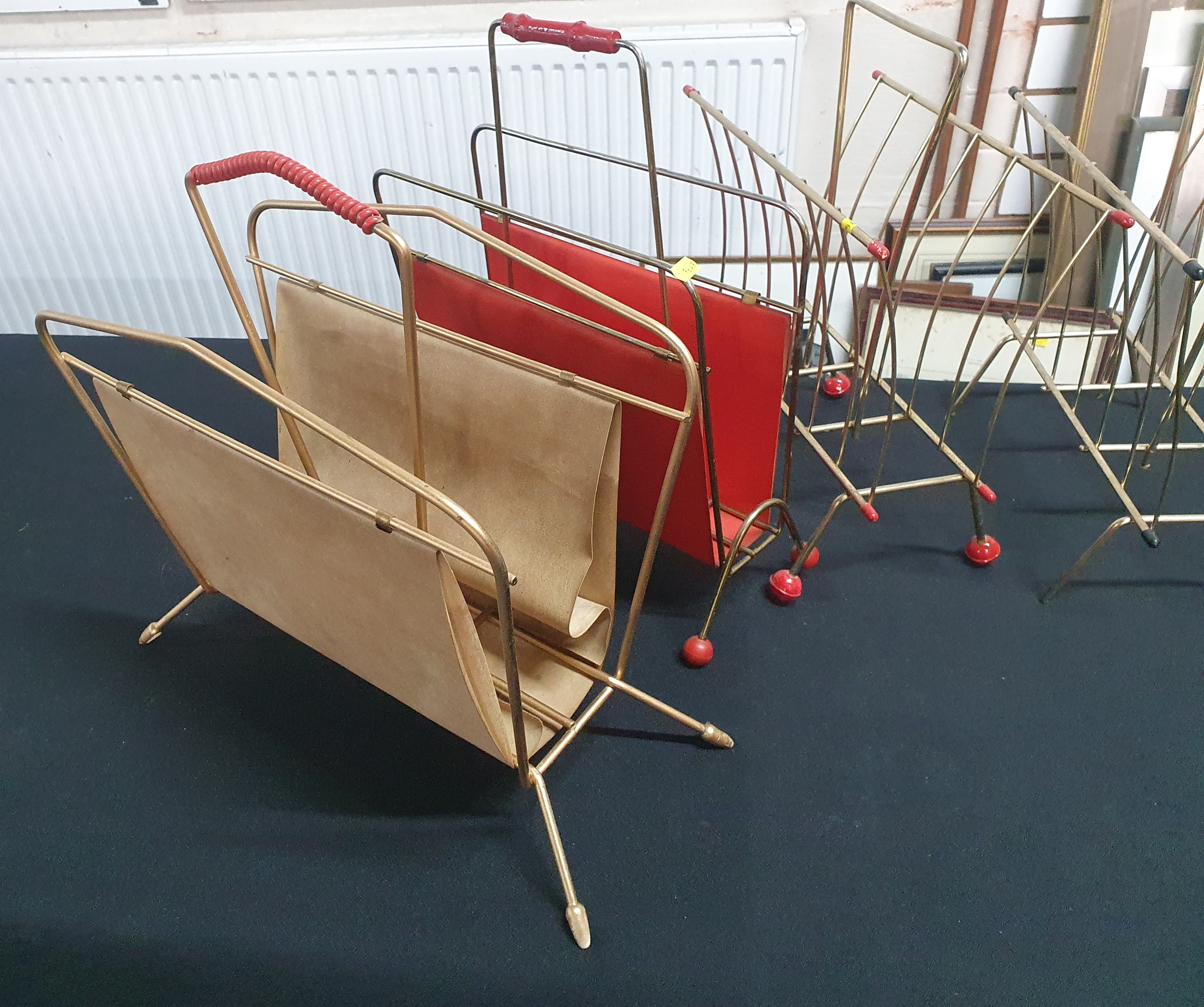 Four Retro style 60s LP racks (4)