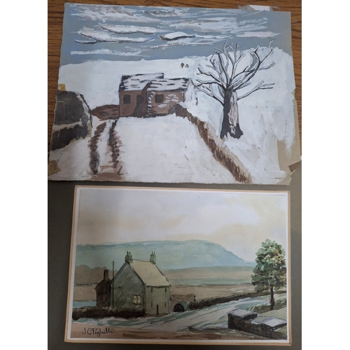 86 - Six, John Cedric Pighills (Yorkshire 1943-2025) various landscape watercolours, all are unframed (6)... 