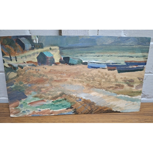 103 - Joseph Pighills (Yorkshire 1901-1984) 1960s/70s oil on thin card painting 