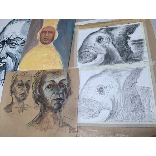 91 - Folder full of portraits, all by Atelier Zauderer of France, all unframed (Qty))