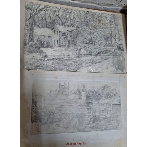 106 - Approx 11, Joseph Pighills (Yorkshire 1901-1984) pen & ink or pencil and prep sketches, mainly lands... 