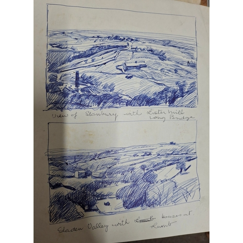 106 - Approx 11, Joseph Pighills (Yorkshire 1901-1984) pen & ink or pencil and prep sketches, mainly lands... 