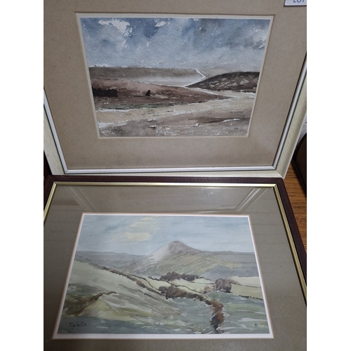 113 - Four, John Cedric Pighills (Yorkshire 1943-2025) watercolour landscapes, all framed and glazed (4).
... 