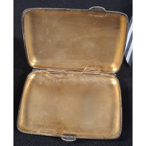 47 - Birmingham hallmarked silver cigarette case, 

45 grams