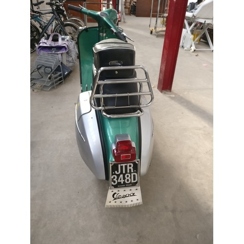 56A - 1966 Vespa Piaggio 150 super in excellent condition and running with original spare seat Reg is JTR ... 