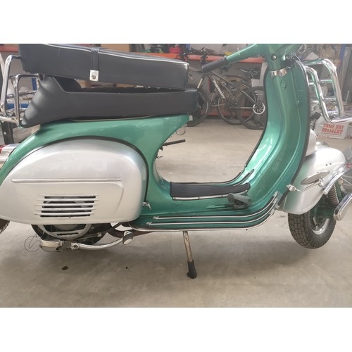 56A - 1966 Vespa Piaggio 150 super in excellent condition and running with original spare seat Reg is JTR ... 