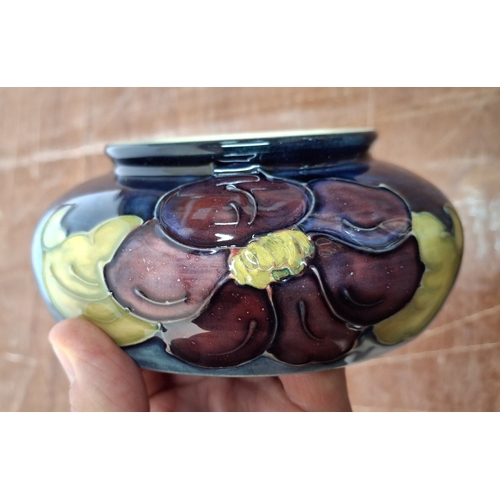 31 - Old Moorcroft Hibiscus pattern medium sized lidded bowl.