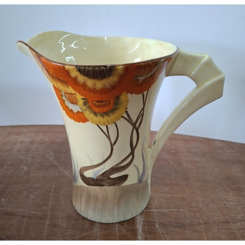 9 - A Clarice Cliff Bizarre Rodanthe pattern fruit bowl, hand painted with trailing flowers, 22cm diamet... 