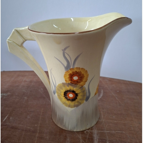 9 - A Clarice Cliff Bizarre Rodanthe pattern fruit bowl, hand painted with trailing flowers, 22cm diamet... 