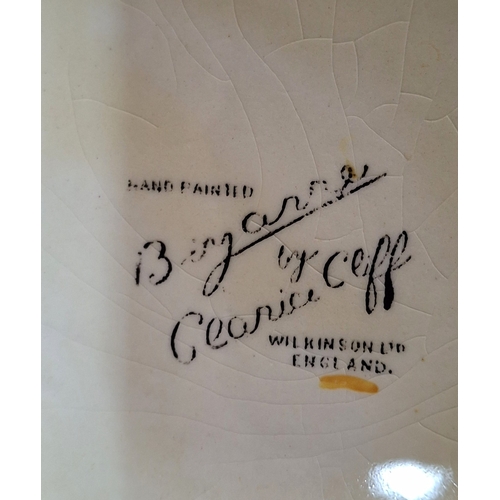 9 - A Clarice Cliff Bizarre Rodanthe pattern fruit bowl, hand painted with trailing flowers, 22cm diamet... 