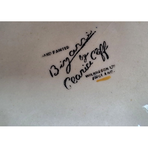 9 - A Clarice Cliff Bizarre Rodanthe pattern fruit bowl, hand painted with trailing flowers, 22cm diamet... 