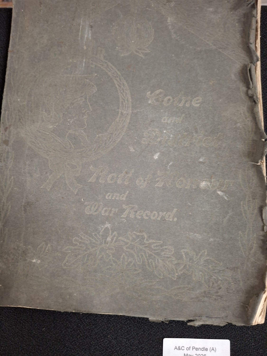 Colne and district roll of honour and record for WWI book