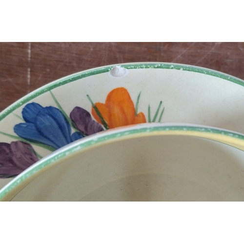 443 - A Clarice Cliff, Newport Pottery, Crocus pattern dessert bowl and associated plate from Wilkinson's,... 