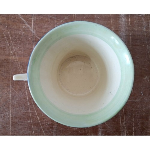 447 - Clarice Cliff for Newport Pottery, Bizarre over-sized saucer, with impressed date marks for October ... 
