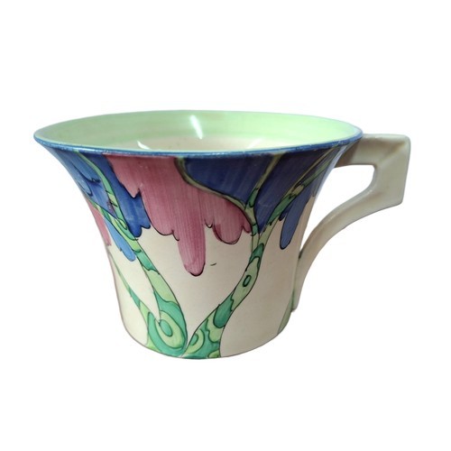 447 - Clarice Cliff for Newport Pottery, Bizarre over-sized saucer, with impressed date marks for October ... 