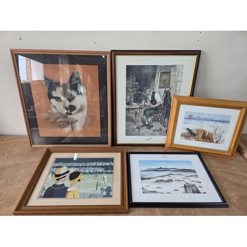 451 - Collection of six good quality artworks, all framed & glazed (6)