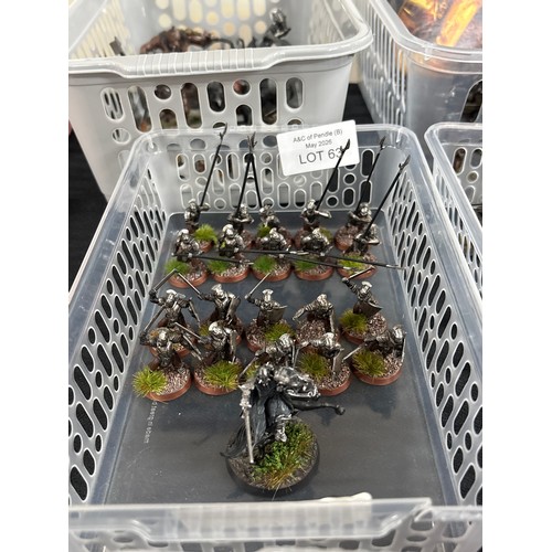 63 - Lord of the Rings legion figures, all made & hand-painted by Adrian Wilford