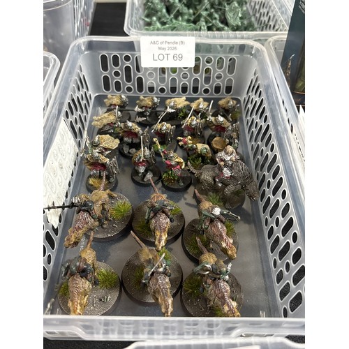 69 - Lord of the Rings Mountain Goblin figures, all made & hand-painted by Adrian Wilford