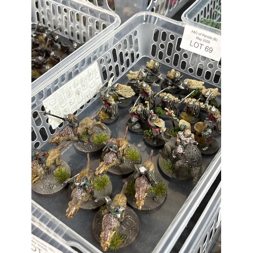 69 - Lord of the Rings Mountain Goblin figures, all made & hand-painted by Adrian Wilford