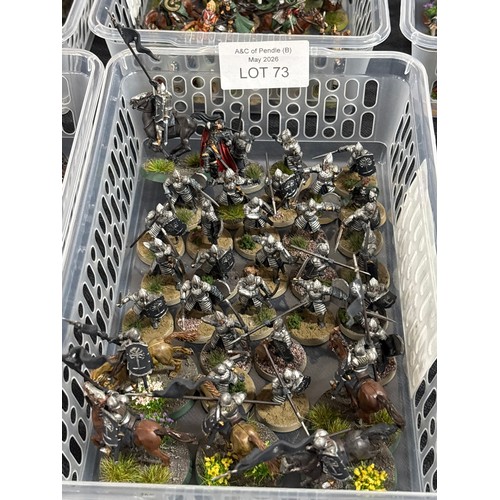 73 - Lord of the Rings armoured Human faction figures, all made & hand-painted by Adrian Wilford