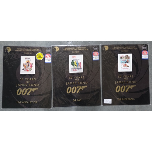 100 - Three sealed 50 years of James Bond 007 reproduction lobby card sets (3)