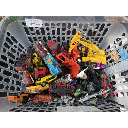 101 - Collection of various die-cast toy vehicles including Tonka, Corgi, Matchbox etc. (Qty)