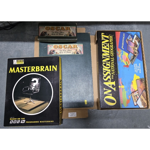 112 - Three complete games in original boxes - Oscar Film Stars, Mastermind & On Assignment with The Natio... 