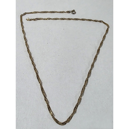 61B - Hallmarked 9ct. chain, a/f, 3.3 grams