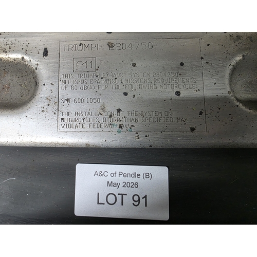 91 - Triumph 2204750 E11 motorcycle exhaust