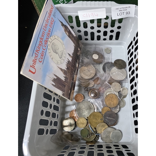 93 - Collection of various coinage, fobs & tokens etc. (Qty)