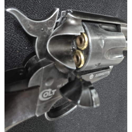 95 - Colt single action army cal.177/4.5mm gas powered pistol with holster & belt, D22D027775