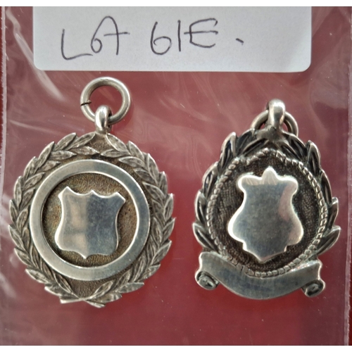 61E - Two hallmarked silver fobs, 17 grams (2)